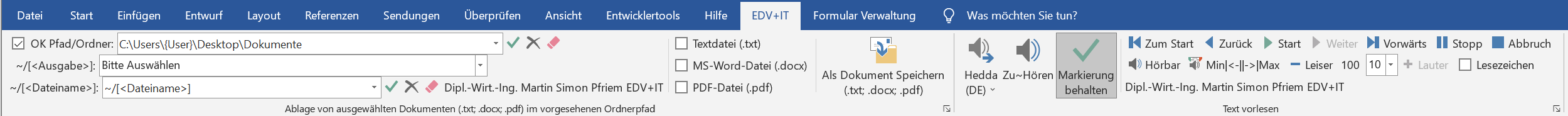 [EDV+IT Systemtechnik] DokumentenAblage & DokumentenSprecher